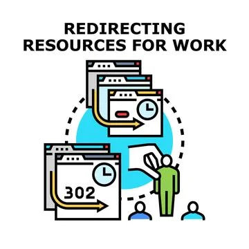Redirecting resources for work concept illustration イラスト素材