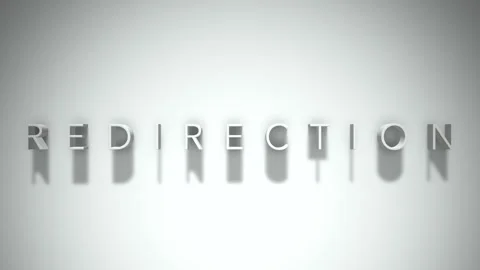 Redirection 3D title animation with shadows on a white background Stockbeeldmateriaal 297022545