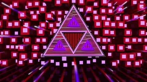 RedNeon VJ Loop HD Stock Footage 70358362