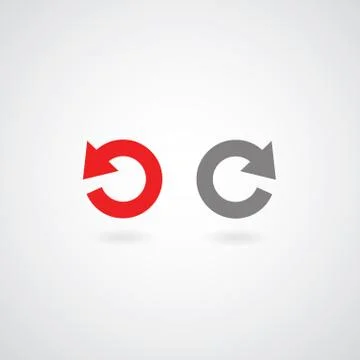 Redo and undo symbol Illustrazione stock