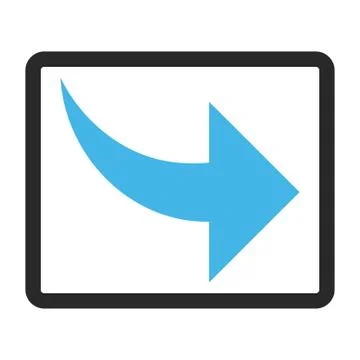 Redo Framed Glyph Icon Stock Illustration