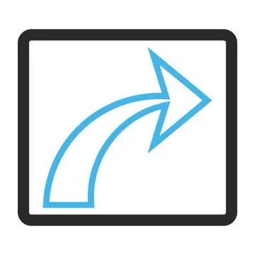 Redo Framed Glyph Icon Stock Illustration