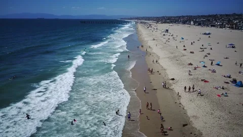 Redondo Beach Fly Over 3 動画素材 197586041