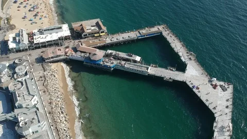 Redondo Beach Pier | Time Lapse | California | Pacific Ocean | Drone | Stock Footage 94248570
