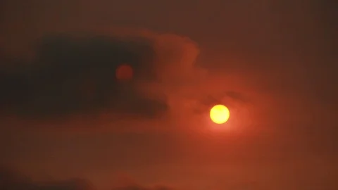Red/Pinkish sun set Stock Footage 109172160