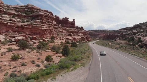 Redrock road pass Stock Footage 204865053