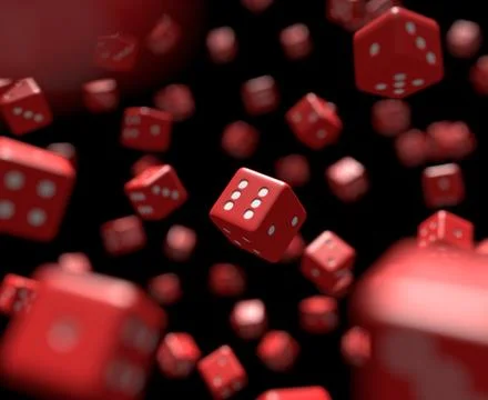 Reds dice fall Illustrazione stock