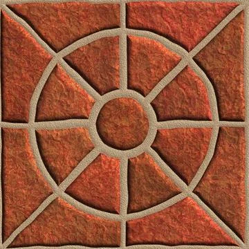 Redstone3 seamless tileable red stone floral pattern background Copyright:... Stock Photos