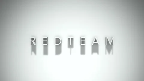 Redteam 3D title animation with shadows on a white background Stock Footage 297458765