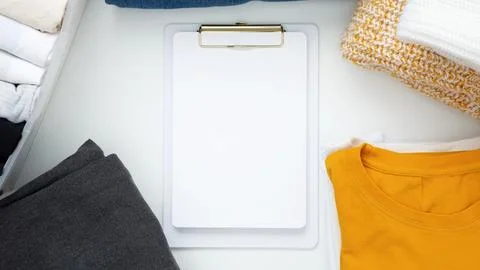 Reduce and reuse concept. Preparing clothes for swap. Waste problem in fashio Stock Photos