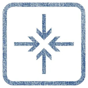Reduce Arrows Fabric Textured Icon Stock Illustration