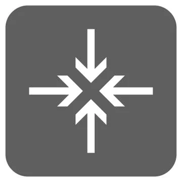 Reduce Arrows Flat Squared Glyph Icon Stock Illustration