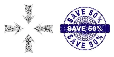 Reduce Arrows Recursive Composition of Reduce Arrows Icons and Distress Save 50 Stock Illustration
