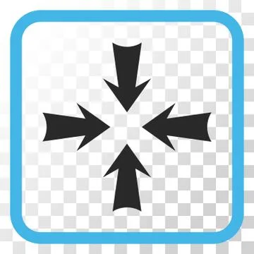 Reduce Arrows Vector Icon In a Frame Stock Illustration