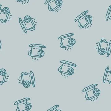 Reduce caffeine intake headache treatment line vector seamless pattern Stock Illustration