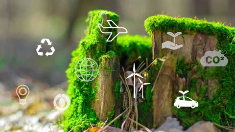Reduce CO2 emission concept in the hand for environmental, global warming Stock Footage 239087733