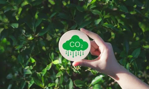 Reduce CO2 emission concept. Stock Photos