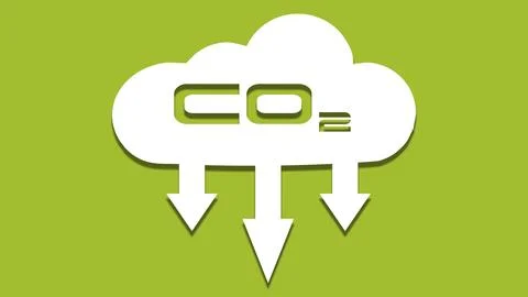 Reduce CO2 emissions to limit climate change and global warming. Low greenh.. Stock Illustration