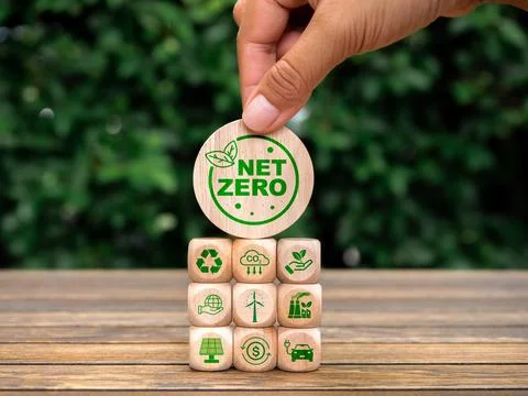 Reduce CO2 emissions, limit climate change, global warming, net zero carbon.. Stock Photos