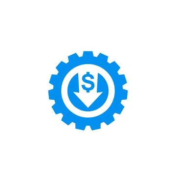Reduce, decrease costs icon 库存插图