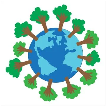 Reduce global warming. Stock Illustration