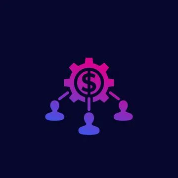 Reduce labor costs vector icon イラスト素材