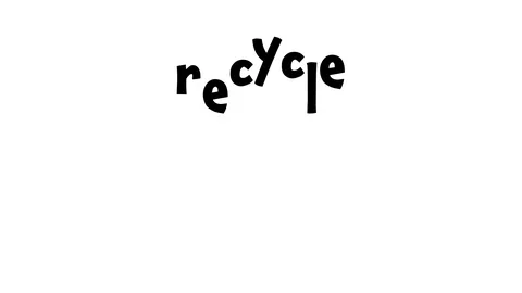 Reduce, reuse, recycle black text Stock Footage 108845499