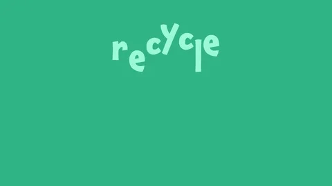 Reduce, reuse, recycle text Stock Footage 108845520