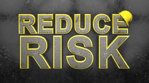 Reduce risk workplace health and safety of people at work title Stock Illustration
