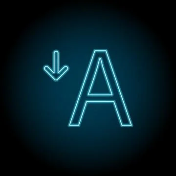 Reduce, text neon icon. Simple thin line, outline vector of Text editor icons Stock-Illustration