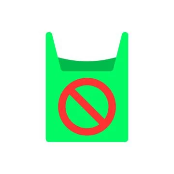 Reduce the use of plastic bag. Stock Illustration
