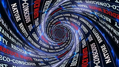 REDUCE WASTE Keywords Animation, Background, Loop 库存影片 295921508