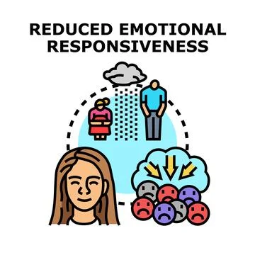 Reduced emotional responsiveness concept vector illustration イラスト素材