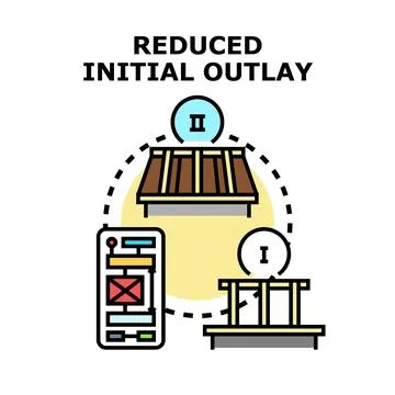 Reduced initial outlay investment concept icon vector 스톡 일러스트