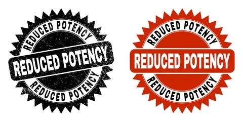 REDUCED POTENCY Black Rosette Watermark with Unclean Style Illustrazione stock