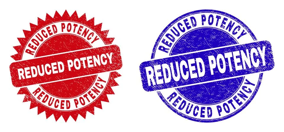 REDUCED POTENCY Round and Rosette Watermarks with Distress Surface Illustrazione stock