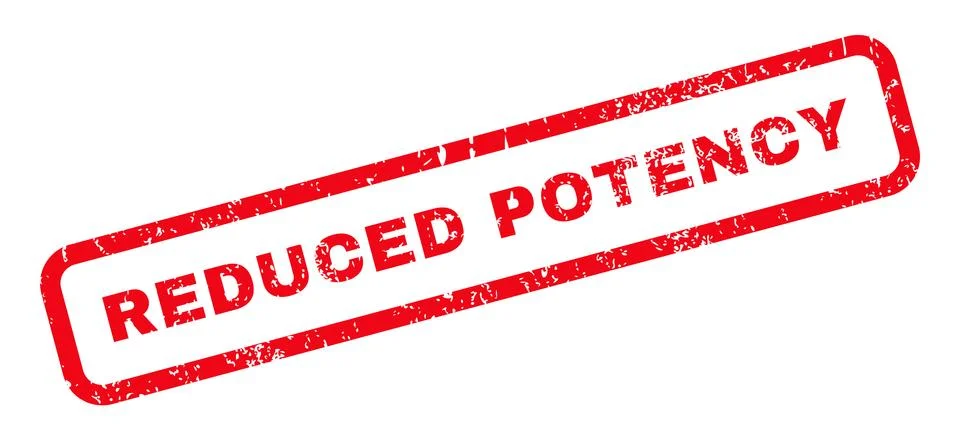 Reduced Potency Rubber Stamp Illustrazione stock
