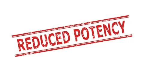REDUCED POTENCY Stamp Seal with Corroded Surface and Double Parallel Lines Illustrazione stock