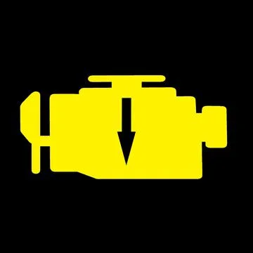 Reduced power warning light useful for automobile service industry 스톡 일러스트