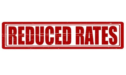 Reduced rates Ilustração Stock