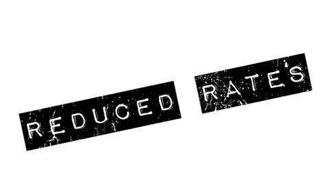 Reduced Rates rubber stamp Stock Illustration