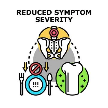 Reduced symptom severity improving overall well being Stock Illustration