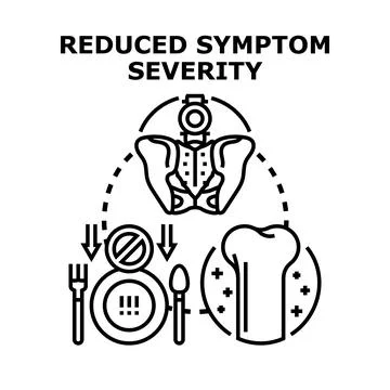 Reduced symptom severity improving overall well being Stock Illustration