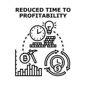 Reduced time to profitability concept vector illustration イラスト素材