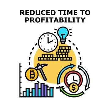 Reduced time to profitability concept vector illustration Stock-Illustration