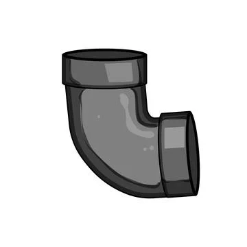 Reducer pipe elbow cartoon vector illustration Stock Illustration