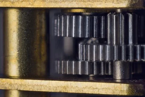 Reducer of the tiny electric motor Stock Photos