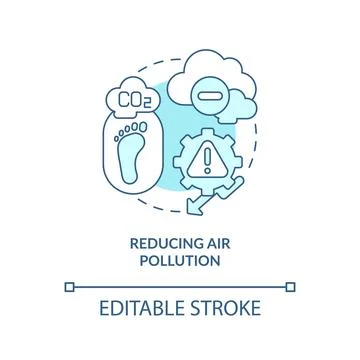 Reducing air pollution concept icon イラスト素材
