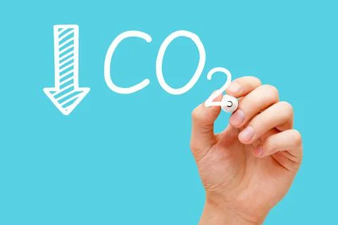 Reducing Carbon Dioxide CO2 Emissions Concept 스톡 사진