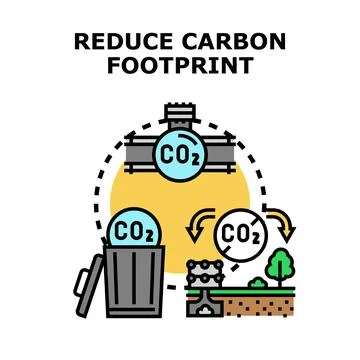 Reducing carbon footprint concept with capturing co2 Ilustración de archivo